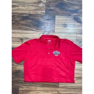 Mens Embroidered New Orleans Pelicans NBA red Adidas PureMotion Polo size Medium